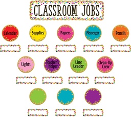 [TCR8802] Confetti Classroom Jobs Mini Bulletin Board 20.6&quot; x 5.75&quot;(52.3cmx14.6cm) 49pcs