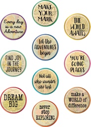 [TCR8809] Travel the Map Positive Sayings Accents 6''(15.2cm) 30pcs