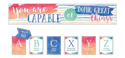 [TCR8959] Watercolor You Are Capable of Doing Great Things Bulletin Board Set (29pcs)