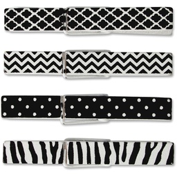 [TCRX20672] Black &amp; White Clothespins 4 designs (7.5)    (20 pcs.)