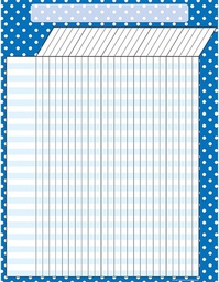 [TCRX7621] Blue Polka Dots Incentive Chart (55cmx 43cm)