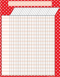 [TCRX7661] Red Polka Dots Incentive Chart (55cm.x 43cm.)
