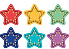 [TCRX77378] Marquee Stars Spot On Floor Markers 6 Colors Write on / Wipe off (10cmx 10cm)(12 pcs)