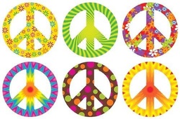 [TX10878] Peace Signs (Patterns) Mini Accents Variety pk 6 design (7.5cm)    (36 pcs.)