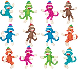 [TX10897] Sock Monkeys Solids Mini Accent Variety pk (7.5cm)    (36 pcs.)
