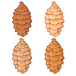 [TX10953] Pinecones Accents Variety Pk.4 designs 18 of each (15cm)    (72 pcs.)