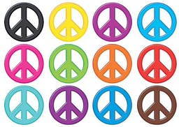 [TX10977] Peace Signs (Solids) Accents Variety Pk.12 designs (15cm)   (36 pcs.)