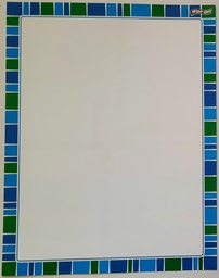[TX27341] Stripe-tacular Cool Blue Chart Wipe -Off (55cmx 43cm)