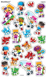 [TX46316] BlockStars!Super Shapes Stickers (8 Sheets )