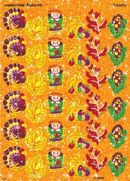 [TX63008] Awesome Autumn Sparkle Stickers ( 2 Sheets)