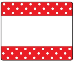 [TX68043] Polka Dots Red Nametags/Labels Self-Adhesive (7cm)   (36 pcs.)