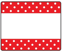 [TX68043] Polka Dots Red Nametags/Labels Self-Adhesive (7cm)   (36 pcs.)