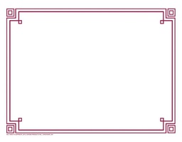 [VAX907] Four Square Plum - Border Paper 21 1/2cm.x 28cm.(50  pk.)