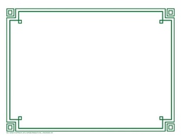 [VAX908] Four Square Green - Border Paper 21 1/2cm.x 28cm.(50  pk.)
