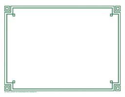 [VAX908] Four Square Green - Border Paper 21 1/2cm.x 28cm.(50  pk.)