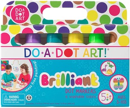 [DAD103] DO A DOT ART MARKERS BRILLANT 6 WASHABLE(2.5 ounces of ink)