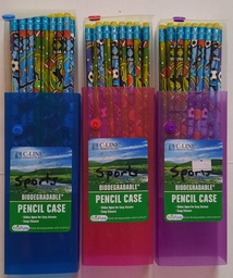 [TCCXPCP24SP] SLIDING PENCIL CASE w/9 pencils &amp; 3 pens (SPORTS) (19.5cmx8cm)