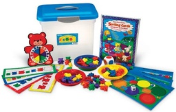 [LER0757] Three Bear Family Sort, Pattern &amp; Play Activity Set ( 96 Three Bear Family Counters, sorting bowls, color cube, number cube, pattern cards, double-sided activity cards, and bear game spinner)