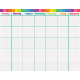 [TCR7494] Colorful Calendar Write-On/Wipe-Off Chart 17''x22''(43cmx55cm)