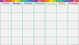 [TCR7494] Colorful Calendar Write-On/Wipe-Off Chart