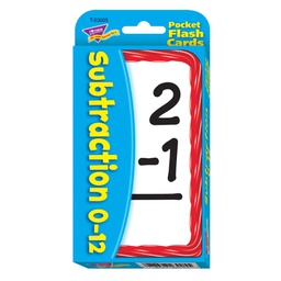 [T23005] Subtraction 0-12 Pocket Flash Cards