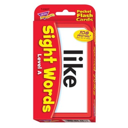[T23027] Sight Words – Level A Pocket Flash Cards Two-sided (56cards)