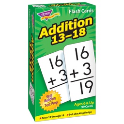[T53102] Addition 13-18 Flash Cards Two-sided (99cards)