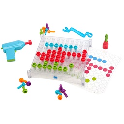 [EI4114] Design &amp; Drill See-Through Creative Workshop Age:3+ (120 colorful bolts)