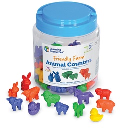 [LER0180] Friendly Farm Animal Counters, (Set of 72)
