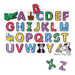 [MD3272] See-Inside Alphabet Peg Puzzle(UpperCase) Ages:3+ (4cmx3cm)