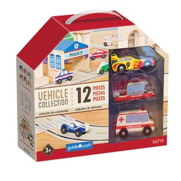 [GD6719] Wooden Vehicle Collection (SET Of 12) Wooden Toys