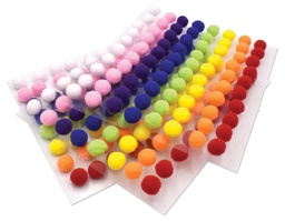[PAC813001] SELFADHESIVE POMS ASST 8 COLORS 240CT