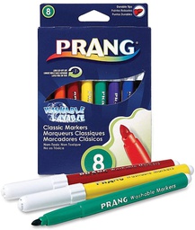 [DIX80680] PRANG Washable Art Markers, Bullet Tip - 8 Colors