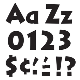 [T79201] Black 4&quot; VENTURE Uppercase Letters (25cm x 23cm)    (92 characters)