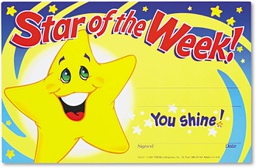 [T8107] Star of the Week! AWARD (21.5cmx13.9cm)(30pcs)