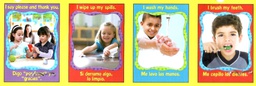 [TX49902] HEALTHY HABITS  Posters Combo Pack (Spanish/English) 48cmx 34cm(8 posters)