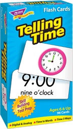 [T53108] Telling Time Skill Drill Flash Cards Two-sided (96cards)