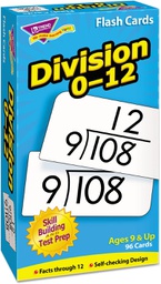 [T53106] Division 0-12 Skill Drill Flash Cards Two-sided (91cards)