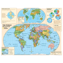 [RE01020557] NAT GEO KIDS BEGINNERSWORLD MAP Gr K-3 (51&quot;x40&quot;)  129.5cm x 101.5cm)