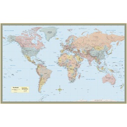 [QS9781423220831] WORLD MAP LAMINATED  (50&quot;x32&quot;)  127cm x 81cm)