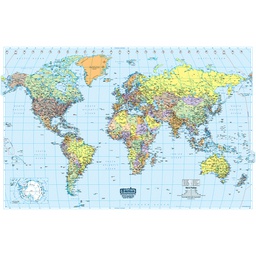 [HOD710] WORLD MAP LAMINATED  (50&quot;x33&quot;)  127cm x 84cm)