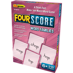 [EP66115] Four Score Card Game: WORD FAMILIES  Age: 6+