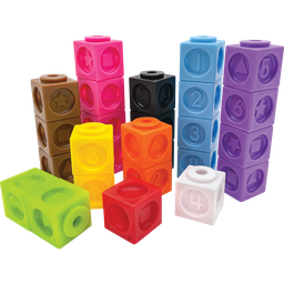 [TCR20708] NUMBERS &amp; SHAPES CONNECTING CUBES  100/pkg