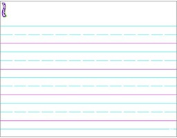 [T27307] Handwriting Paper WIPE-OFF CHART  17&quot; x 22&quot; (43cm x 56cm)