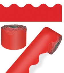 [CD108465] RED ROLLED SCALLOPED BORDERS 65'(19.8m)