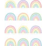 [TCR8424] Pastel Pop Rainbows Mini Stickers (378 mini stickers)