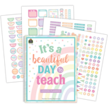 [TCR8436] Pastel Pop Lesson Planner ( 160 pgs and 340 stickers)