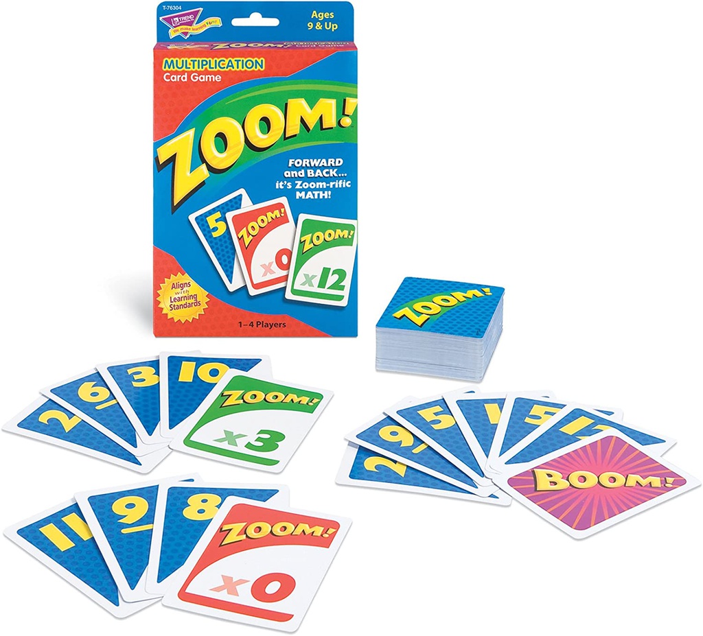 ZOOM! Multiplication CARD GAME (100 cards) AGE 9+