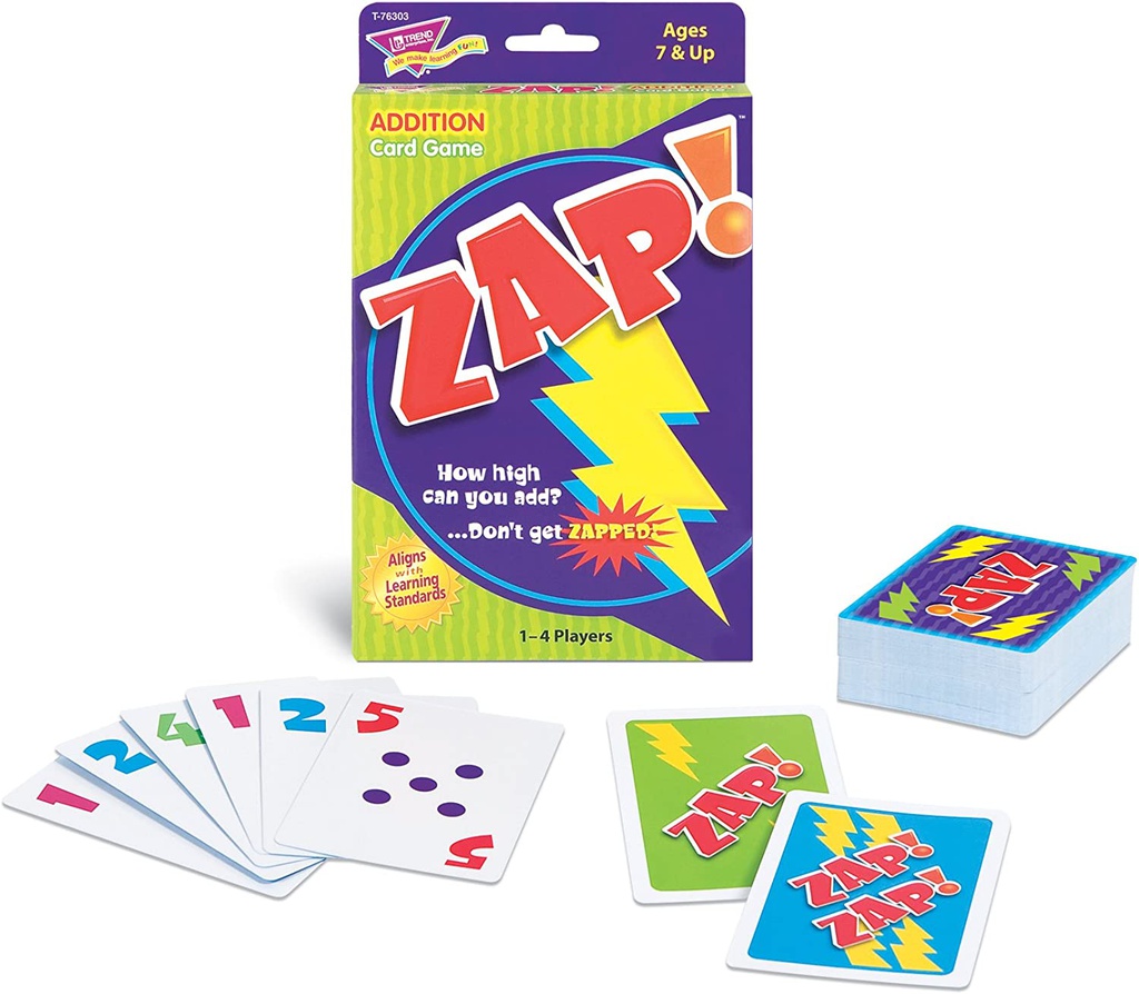 ZAP! Addition CARD GAME (100 cards) AGE 7+