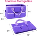 Teacher Helper Tote Bag/Desktop Tote (13.6x5.7x8.7 inches) PURPLE